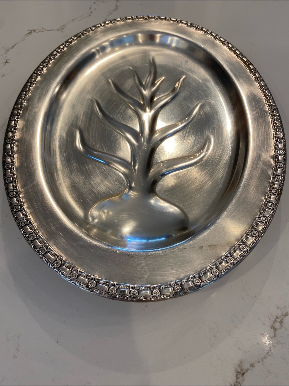 International Silver Co. Platter Oval Tree Of Life Poultry Serving Tray 16” 12”
